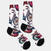 自転車おもしろい好き女性女子用自転車 ソックス (右)