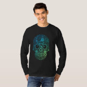 自転車おもしろい恋人サイクリングサイクリスト糖スカルSp Tシャツ (正面フル)