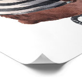 自転車おもしろい熊 ポスター (角)