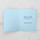 自転車およびバラのパーソナライズなバースデー・カード シーズンカード (内部)