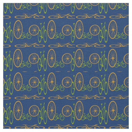 自転車および車輪パターン ファブリック (クローズアップ)
