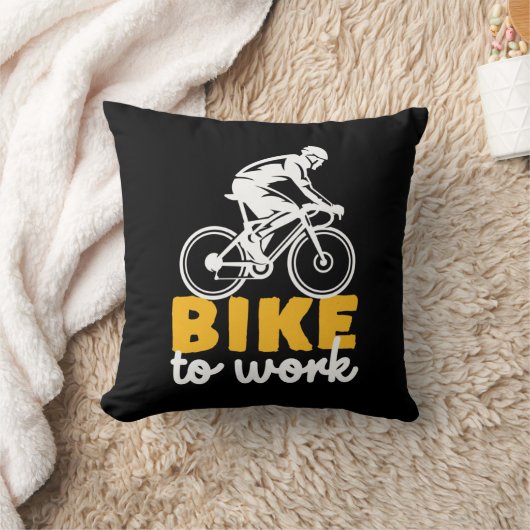 自転車から仕事へのサイクリング自転車乗り クッション (ブランケット)