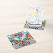 自転車から作業日コースターセット スクエアペーパーコースター (インサイチュ)