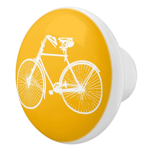 自転車かわいらしのドアの引き出し黄色を引く セラミックノブ (右)