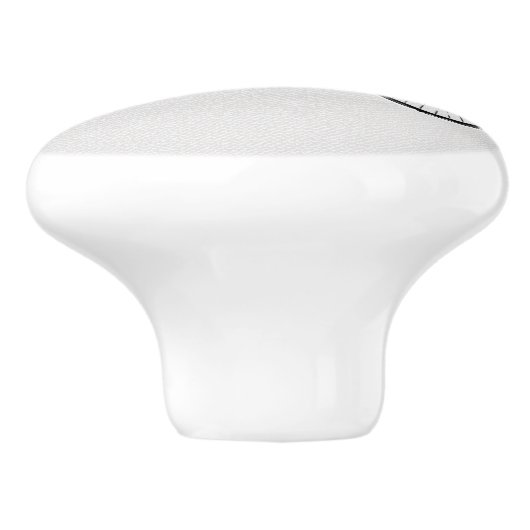 自転車かわいらしのノブ引き出し引き白黒 セラミックノブ (側面)