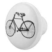 自転車かわいらしのノブ引き出し引き白黒 セラミックノブ (右)