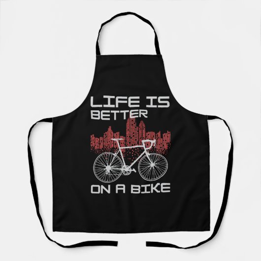 自転車があると人生はもっと楽しい エプロン (正面)
