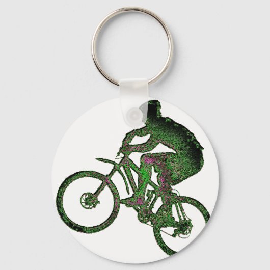 自転車がソラライズされる キーホルダー (正面)