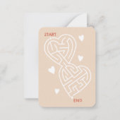 自転車がテーマのかわいいバレンタイン教室 ノートカード (裏面)