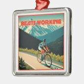 自転車が仕事に勝る メタルオーナメント (左)