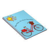 自転車が命をより美しく-赤 ノートブック (右側)