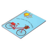 自転車が命をより美しく-赤 ノートブック (左側)