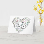 自転車が大好き！ カード (黄色い花)