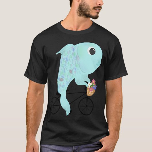 自転車が必要な魚のように Tシャツ (正面)