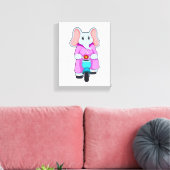 自転車つき象 キャンバスプリント (インサイチュ (リビング))