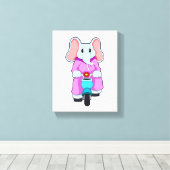 自転車つき象 キャンバスプリント (インサイチュ (ウッドフロア))