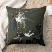 自転車でグリーンマンがマンホールをヒットOHH BOYSがクラック クッション (ブランケット)