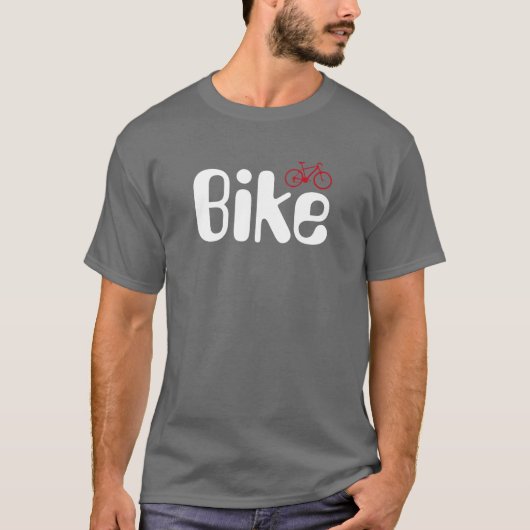 自転車でバイクもしくは自転車に乗る人 Tシャツ (正面)
