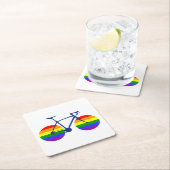 自転車で乗るプライド スクエアペーパーコースター (インサイチュ)