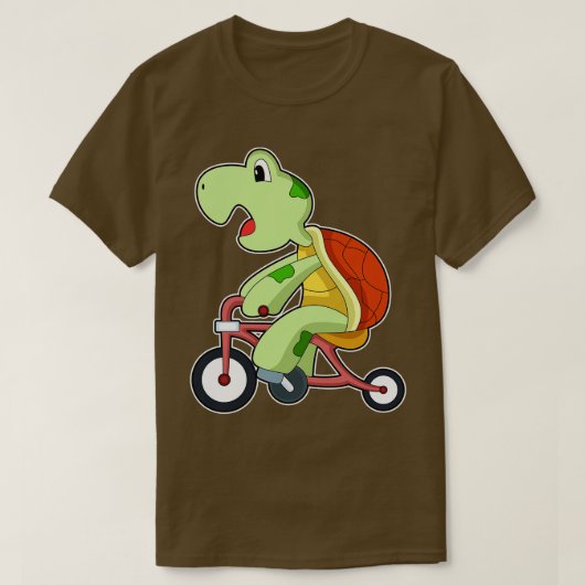 自転車で亀 Tシャツ (デザイン正面)