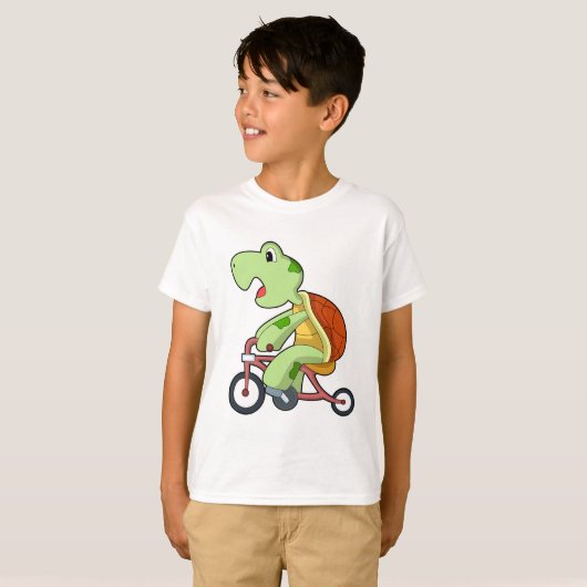 自転車で亀 Tシャツ (正面フル)