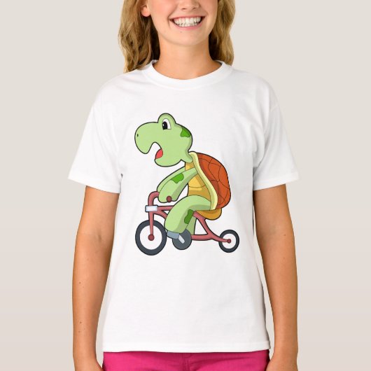 自転車で亀 Tシャツ (正面)