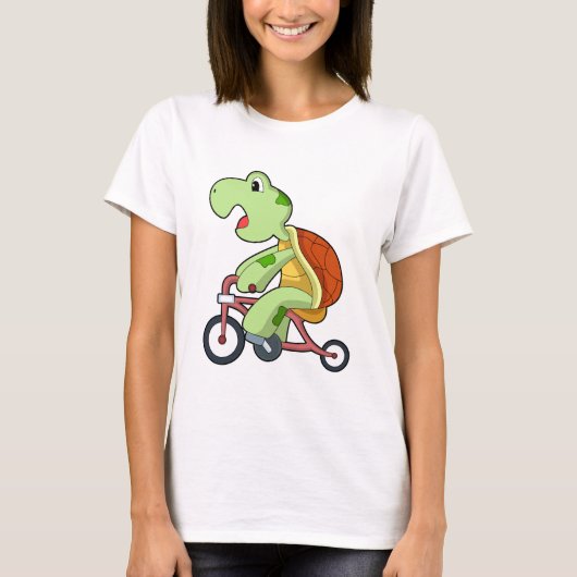 自転車で亀 Tシャツ (正面)