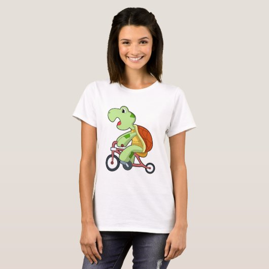 自転車で亀 Tシャツ (正面フル)