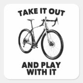 自転車で出し遊て行け スクエアシール (正面)