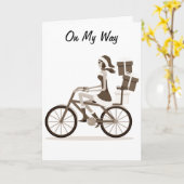 自転車で向かってる途中、40歳の誕生日おめでとう！ カード (黄色い花)