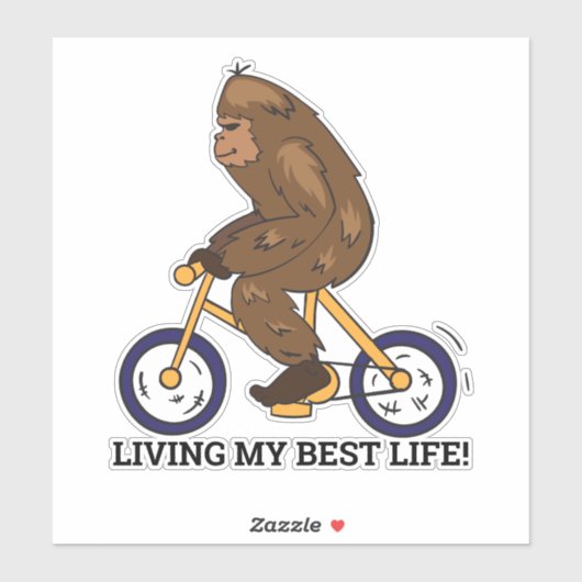 自転車で最高のの私の人生の大きな足を生きる シール (シート)