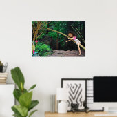 自転車で森に入る ポスター (ホームオフィス)