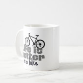 自転車で生活する方が好い コーヒーマグカップ (正面左)