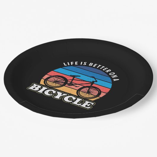 自転車で生活する方が良い ペーパープレート (アングル)