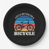 自転車で生活する方が良い ペーパープレート (正面)