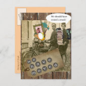 自転車で移動する 案内ポストカード (正面/裏面)