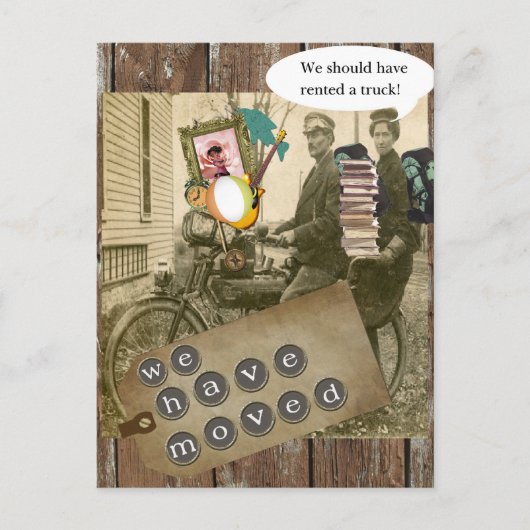 自転車で移動する 案内ポストカード (正面)