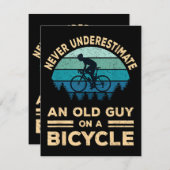 自転車で老人を甘く見てはいけないおもしろい エンクロージャーカード (正面/裏面)