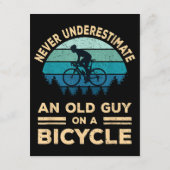 自転車で老人を甘く見てはいけないおもしろい エンクロージャーカード (裏面)