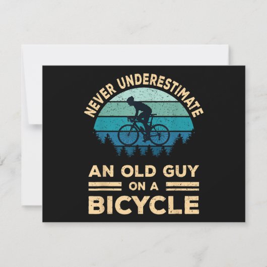 自転車で老人を甘く見てはいけないおもしろい シーズンカード (正面)