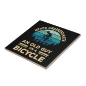 自転車で老人を甘く見てはいけないおもしろい タイル (側面)