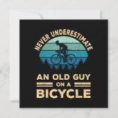 自転車で老人を甘く見てはいけないおもしろい 招待状 (正面)