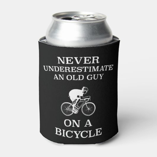 自転車で老人を甘く見てはいけないおもしろい 缶クーラー (缶正面)