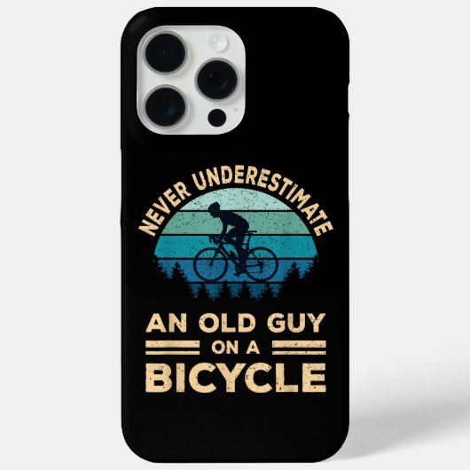 自転車で老人を甘く見てはいけないおもしろい Case-Mate iPhoneケース (裏面)