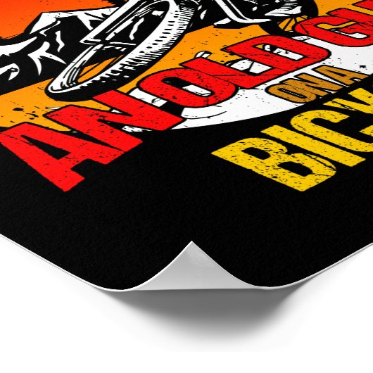 自転車で老人を過小評価してはいけない ポスター (角)