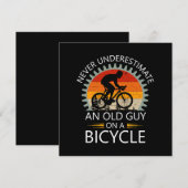 自転車で老人を過小評価してはいけない 招待状 (正面/裏面)