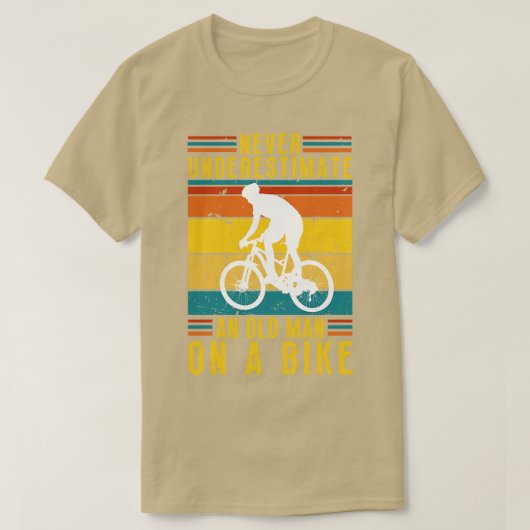 自転車で老人を過小評価しない5 Tシャツ (デザイン正面)