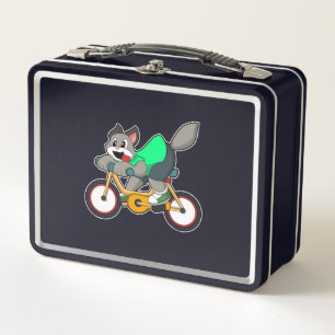自転車で行く猫 メタルランチボックス