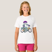 自転車で行く猫 Tシャツ (正面フル)