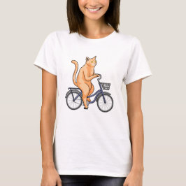 自転車で行く猫 Tシャツ